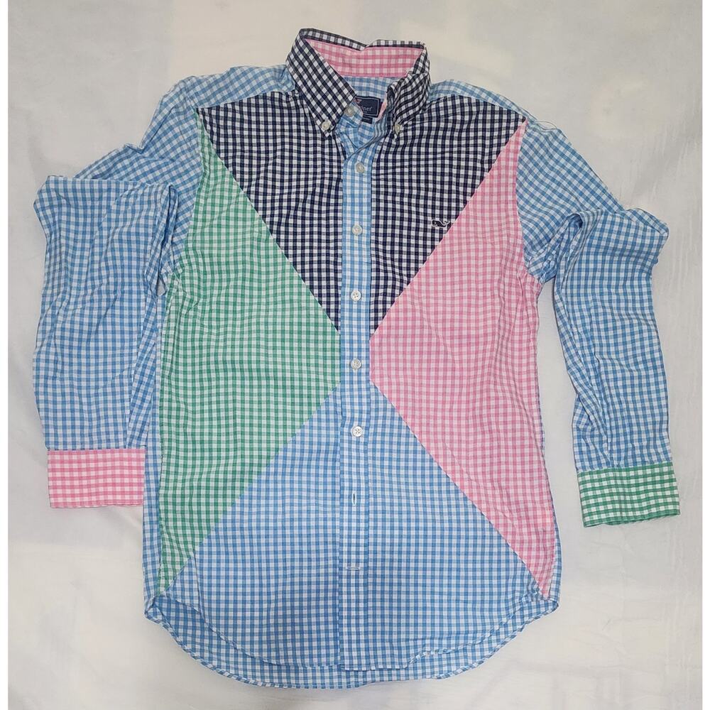 Vineyard Vines Multicolor plaid Slim Fit Whale Shirt long sleeve Mens Sz‎ Small